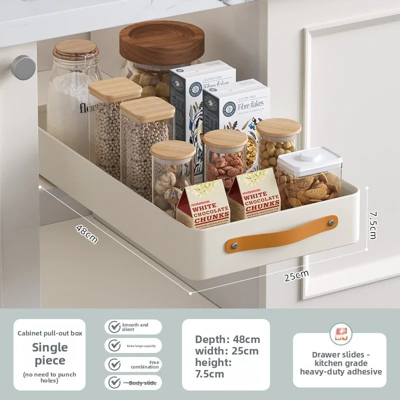 Multi-functional Stainless Steel Pull-out Dish Rack Drawer Basket