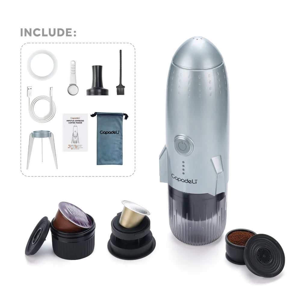 URGGU 3-in-1 Portable Espresso Machine | Travel Coffee Maker