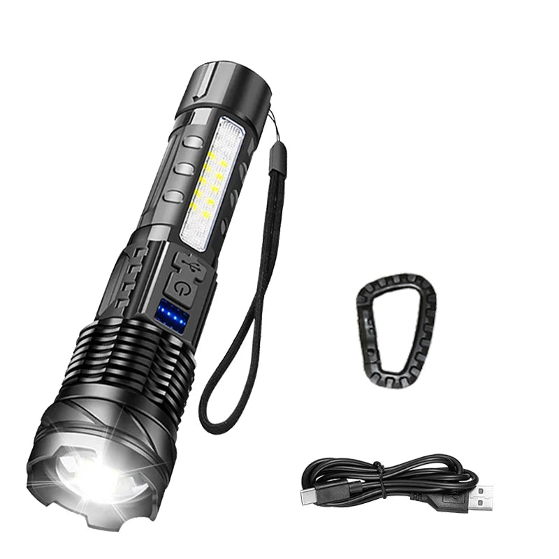 P50 LED Tactical Flashlight 2000LM | Zoom, Rechargeable USB-C