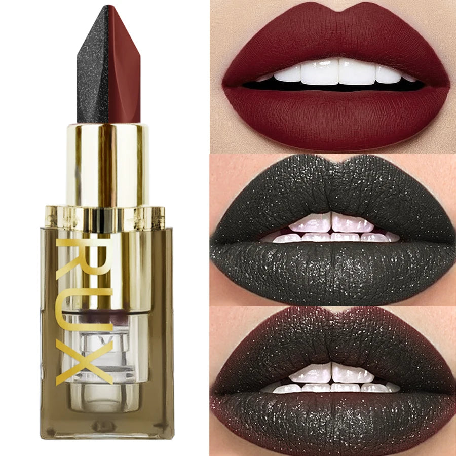 KAFURUX Glitter Two-Tone Matte Lipstick | Pearlescent Lip Tint