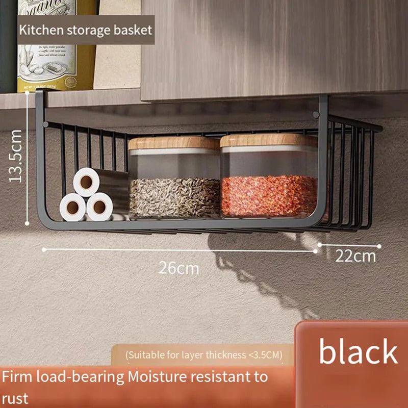 Kitchen storage racks dormitory storage tools hanging layered seasoning baskets bottom hangers of hanging cabinets Oasis Select