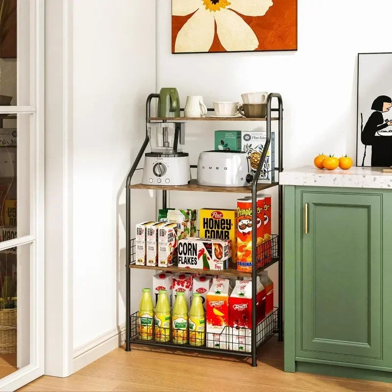 Household Goods New Kitchen Microwave Oven Rack Large Capacity Household Fruit And Vegetable Storage Rack Kitchen Seasoning Rack Oasis Select