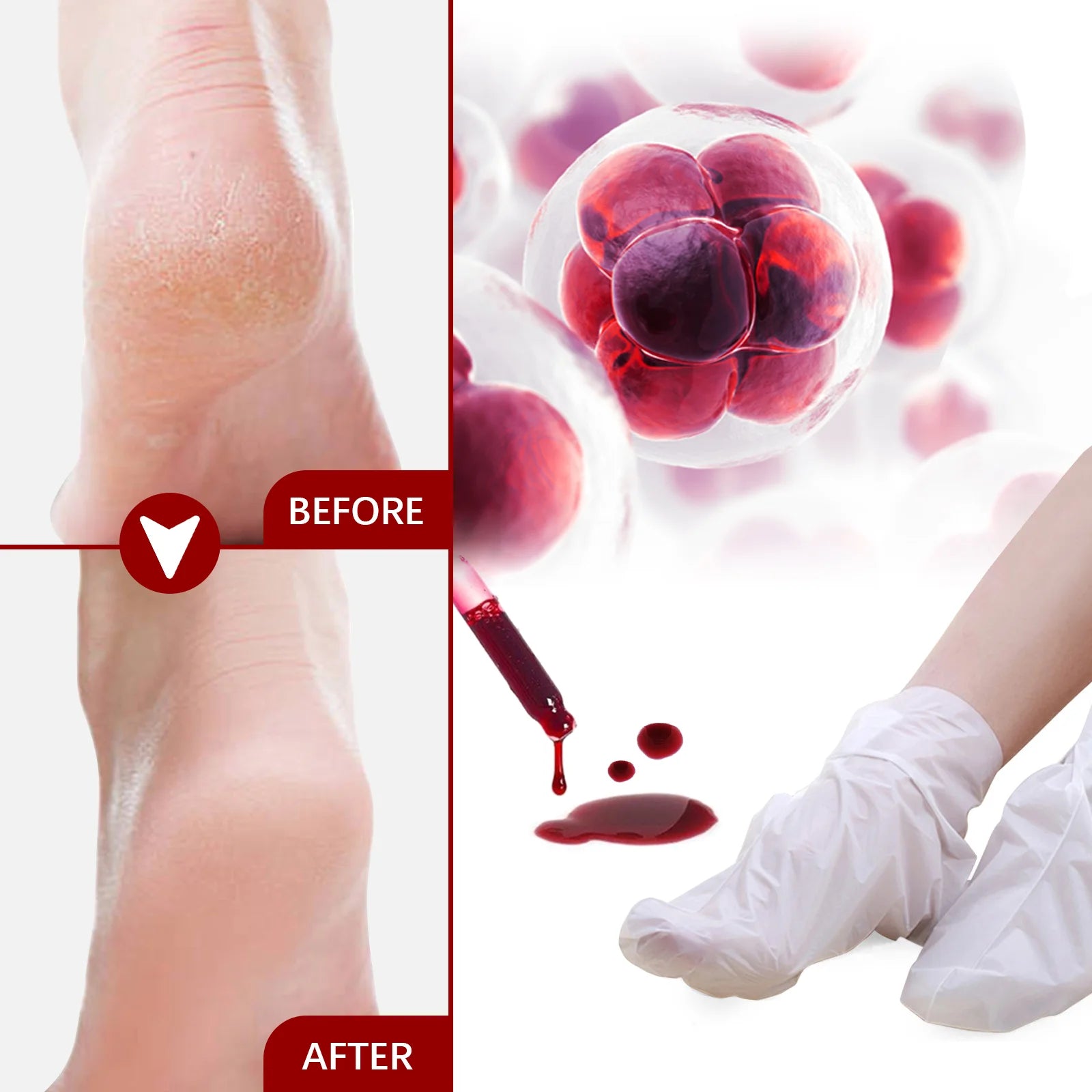 AHA Exfoliating Foot Mask – Dead Skin & Cracked Heel Peel Exfoliating Foot Mask Oasis Select