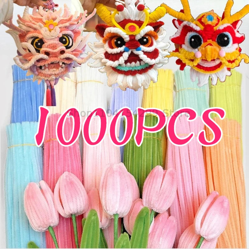 Cleaner Pipe Cleaners for Crafts Creative Chenille Stem Wire Pipe Cleaners Creative Leisure Hobby Diy Plush Stem Twisted Stick Oasis Select
