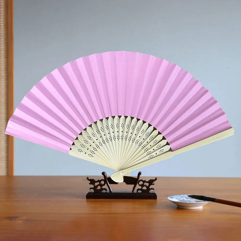 Bamboo Folding Fan – DIY Paper Hand Fan for Weddings & Parties Decorative Folding Fan Oasis Select