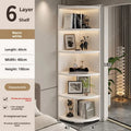 Multi-functional Household Goods Corner Cabinet Multi-layer Floor Storage Display Cabinet Fan Shelf Small Solid Wood Bookshelf Oasis Select 6-NB-40x180