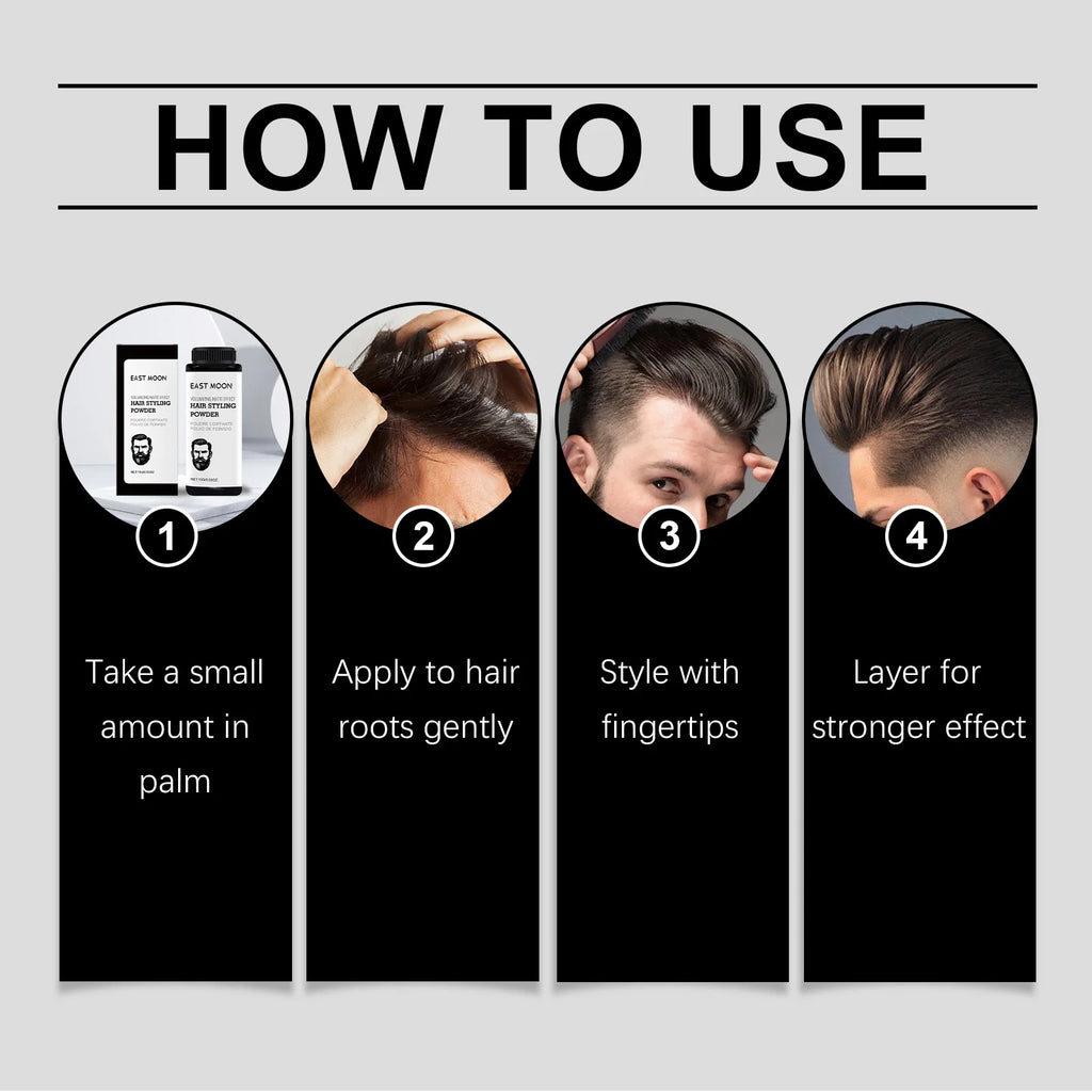 Men's Hair Texture Powder - Natural Hold, Long-Lasting, Volumizing, Non-Greasy Styling Powder Oasis Select