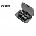 M19 headset TWS Earphone Intelligente Touch Control Wireless Bluetooth-compatible Headphones Waterproof LED Display With Mic Oasis Select black