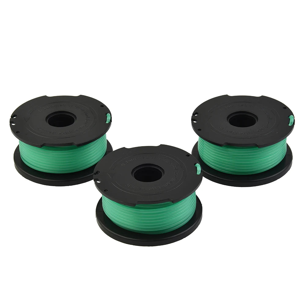 3PCS Trimmer Spool Lines For Black & Decker GL7033 GL8033 GL9035 Strimmer A6482 Spool & Line Kit Oasis Select