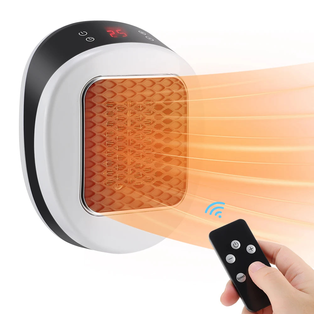 AFDEAL 600W Plug-In Wall Space Heater with Remote & LED Display