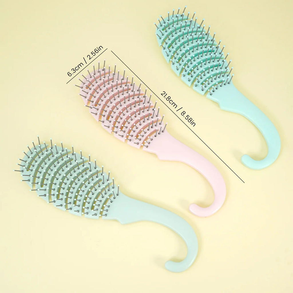 Pastel Vent Hair Brush – Hollow Grid, Hook Handle, Gentle Bristles Vent Hair Brush Oasis Select