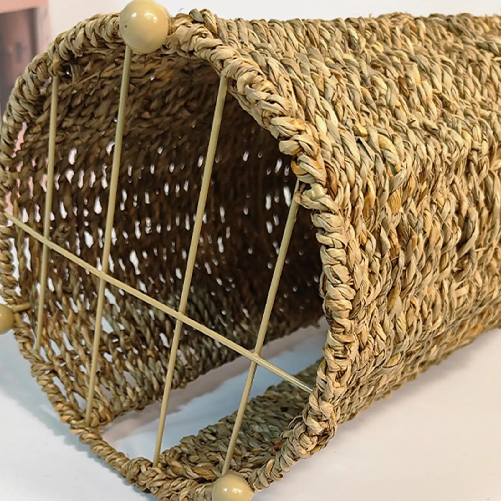 Toilet Paper Holder Handwoven storage basket No-Drill Bathroom Organizer with Cup Holder Bathroom Organizer Bathroom Decor Oasis Select
