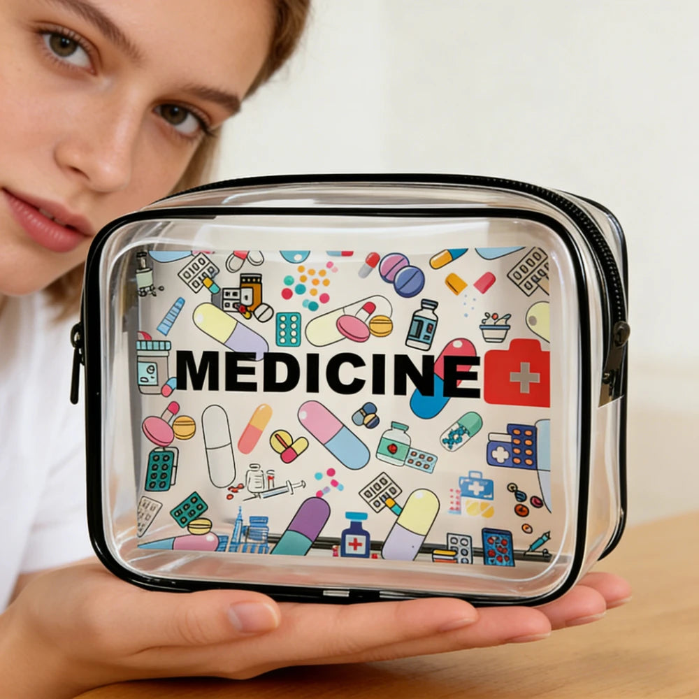 Waterproof Transparent PVC Zipper Makeup Bag Portable Travel Toiletry Storage Bag Cosmetic Organizer Case Cosmetic Bag Oasis Select