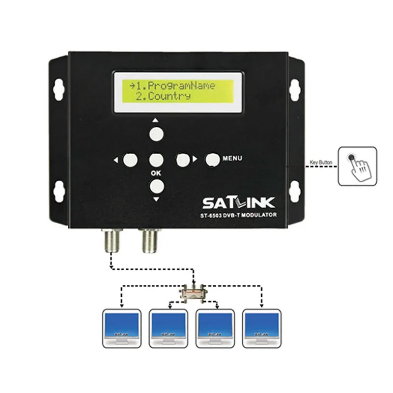 HD to TDT encoder modulator HD to RF DVB-T DTV modulator CATV self-produced programs SATLINK ST-6503 Oasis Select