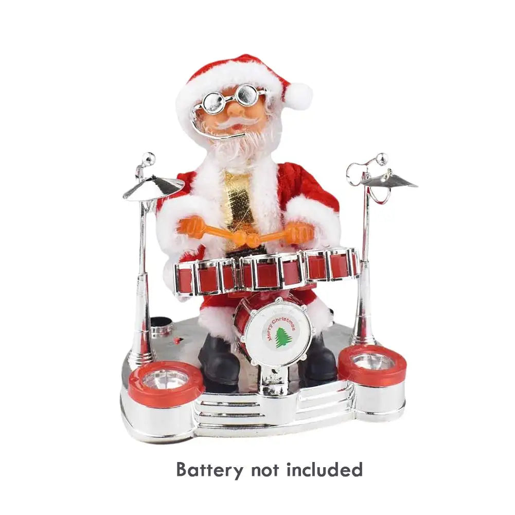 European Style Electric Santa Claus Music Instrument Playing Xmas Toy Christmas Decoration Children's Home Gift Oasis Select 03