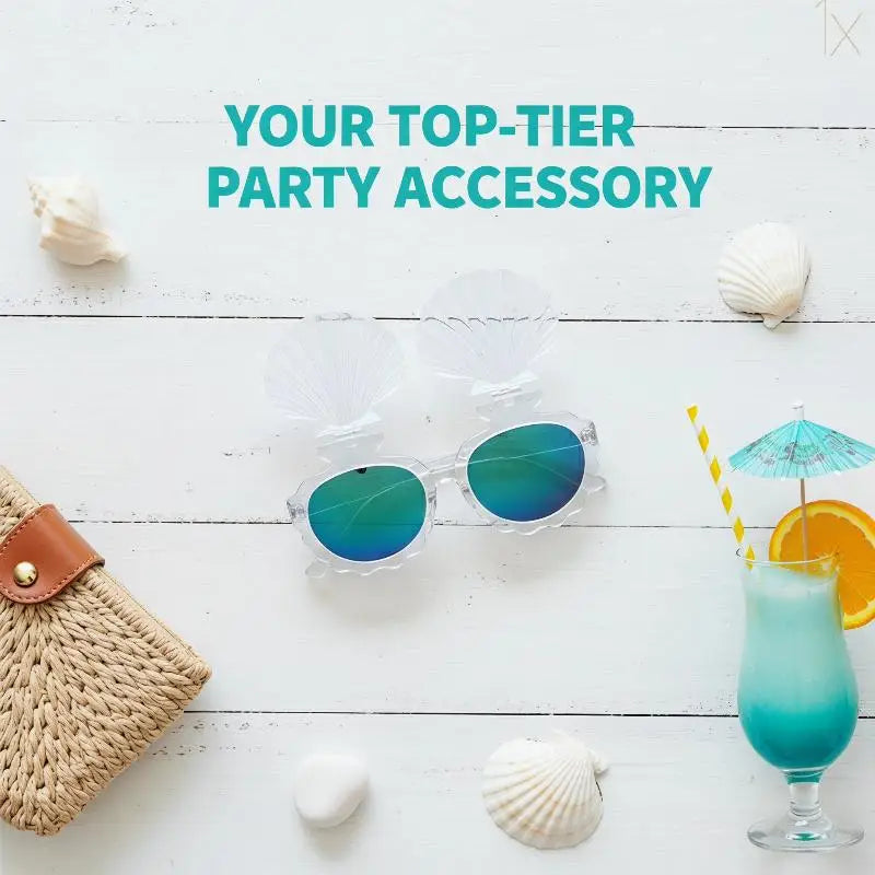 Creative Shell Sunglasses Summer Hawaii Party Glasses Beach Party Decorations Fun Photo Props Oasis Select