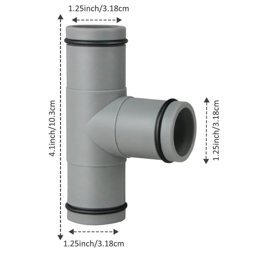 Pool Hose Connector 1.25inch Over Ground Pool Extension Hose Connection For 1-1/4inch Hose Pool Hose Attachment Replacement Part Oasis Select Tee joint