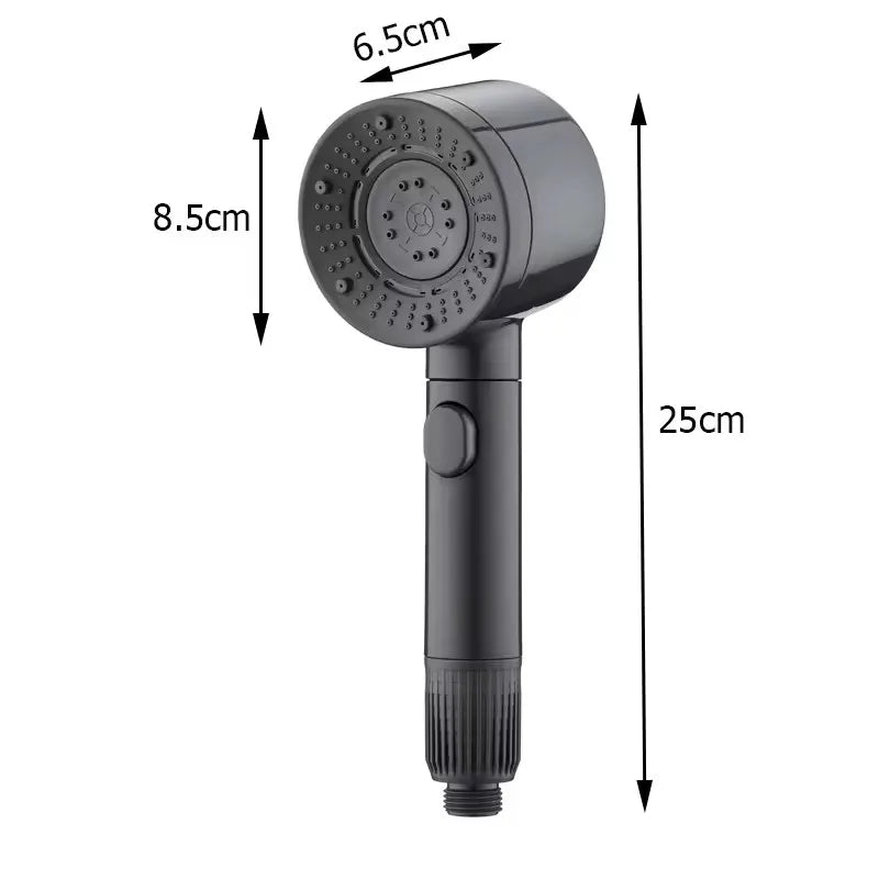 7 Spray Filtered Shower Head High-Pressure Handheld Water Saving Showerhead Fall Resistance Black Faucet Bathroom Shower Nozzle Oasis Select