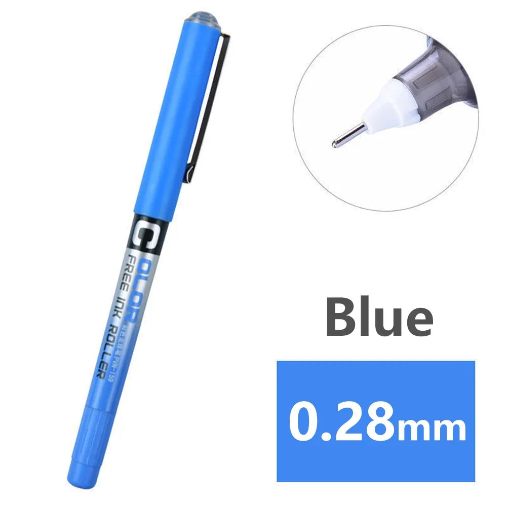 Fine Nib Gel Pen Student School Office Stationery 0.28mm/0.38m/0.5mm Fine Nib Gel Pen Big Ink Capacity Ballpoint Pen Drawing Pen Oasis Select 0.28mm Blue