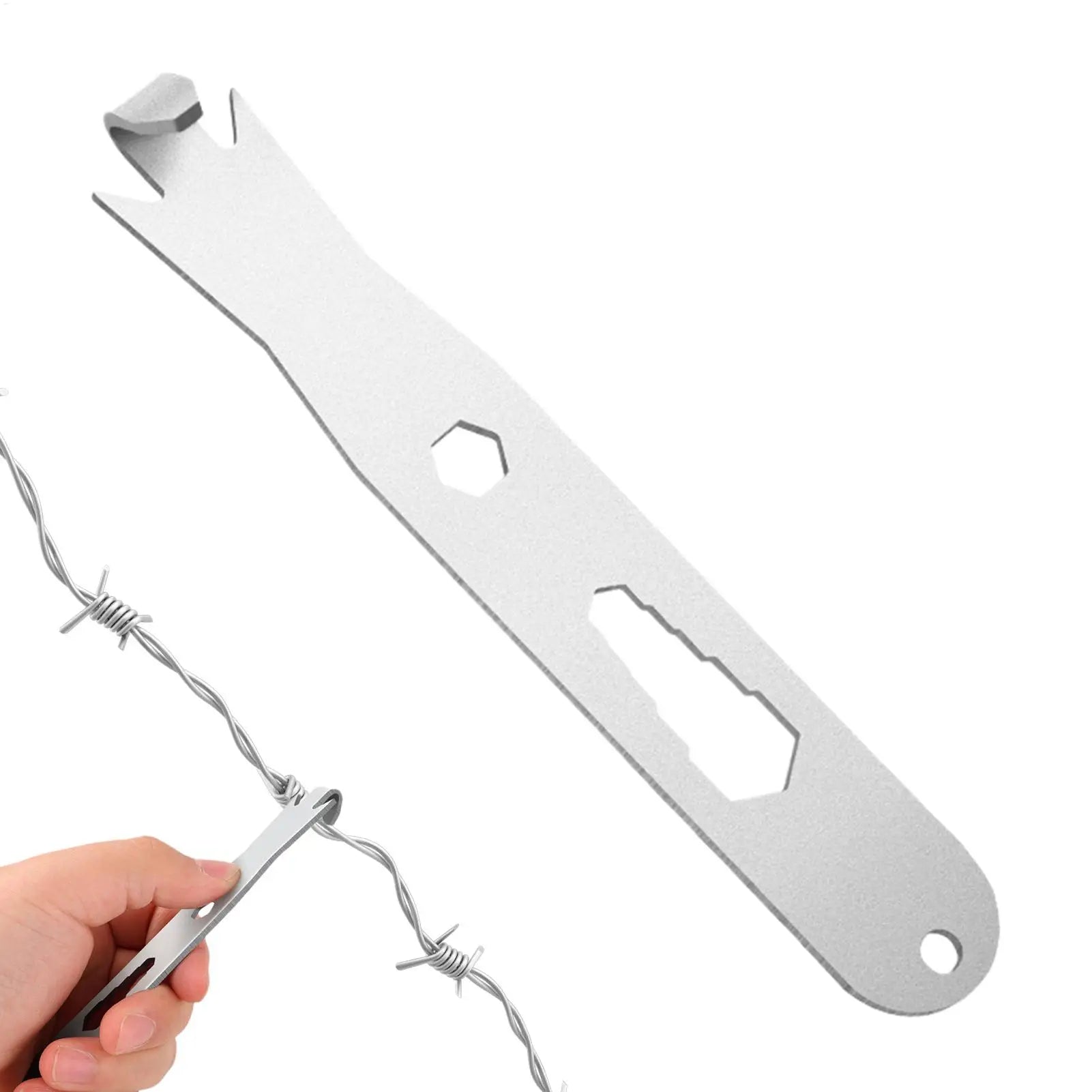 Stainless Steel Cable Fixing Tensioner Fence Wire Twister Multi-Functional Wire Twisting Fencing Tool with Hexagonal Holes Oasis Select