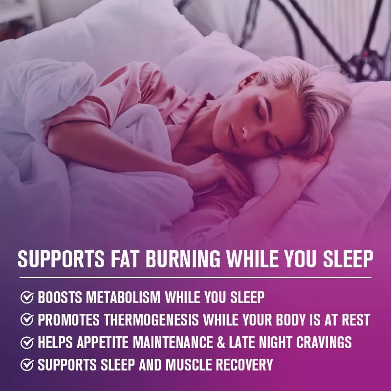 BEWORTHS 60PCS Night Time Fat Burnner Capsule for Women and Men Loss Weight Management Weight Slimming Tool Detox Burning Fat Oasis Select