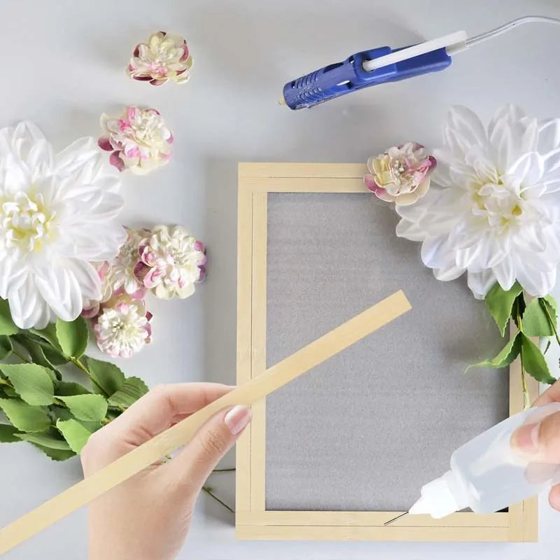 10pcs Wooden Sticks, Wide Flat Sticks, Wooden Paint Sticks Wood Strips for Craft Projects Oasis Select