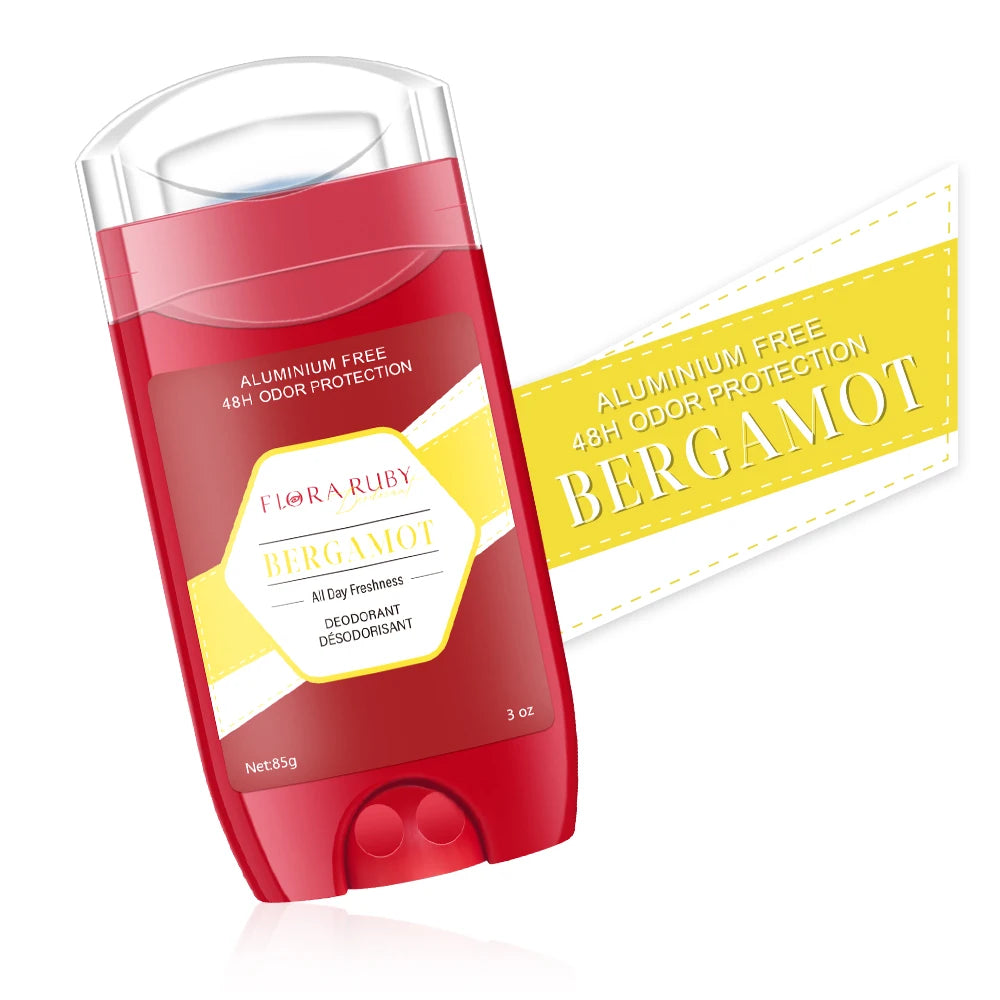 Aluminum Free 48-Hour Sweat and Odor Protection Body Deodorant Stick, All-Day Underarm Protection for Men and Women Oasis Select Bergamot
