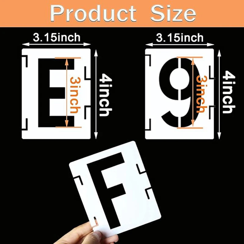 42 pieces of letter hollow templates, reusable artistic fonts, coloring, spray painting. Suitable for walls, wood, rock fabrics Oasis Select 3 inch