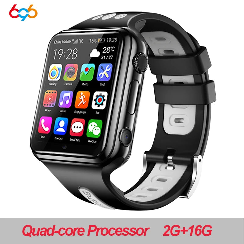 H1/W5 4G GPS Wifi location Student/Kids Smart Watch Phone android system clock app install Bluetooth Smartwatch 4G SIM Card Gift Oasis Select W5 16G black gray Add 32G TF Card