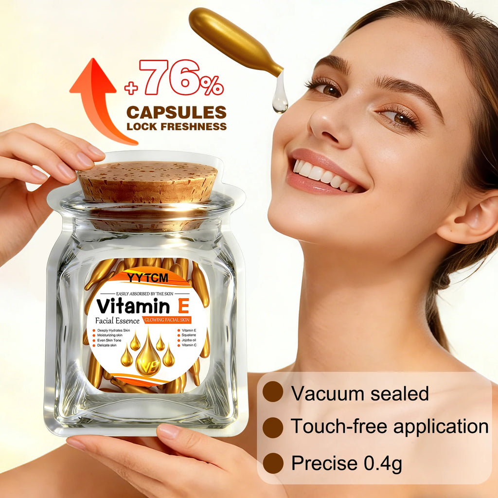 Vitamin E & Squalane Moisturizing Capsule Essence Serum Face Serum Capsules Oasis Select