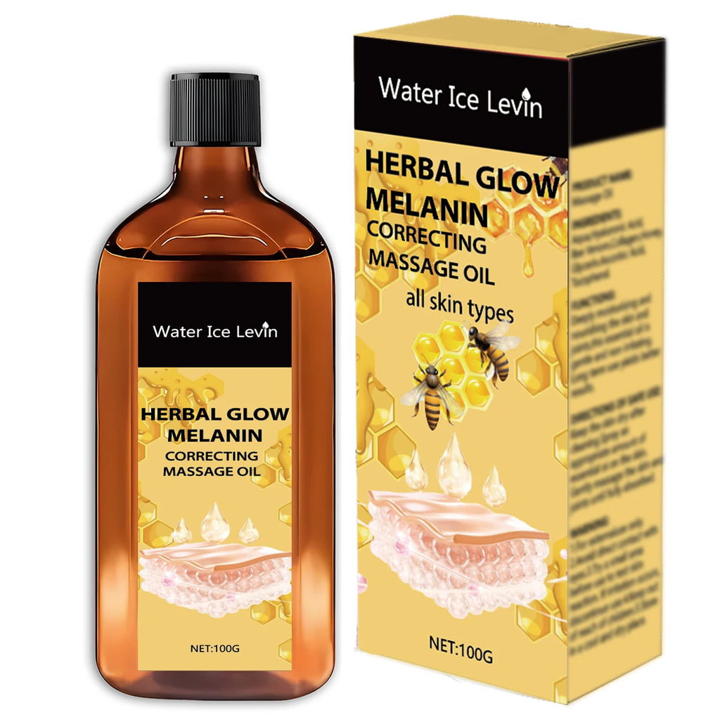 Herbal Glow Melanin Correcting Oil – Bee Venom & Vitamin C Brightening Face Oil Oasis Select YELLOW 100g