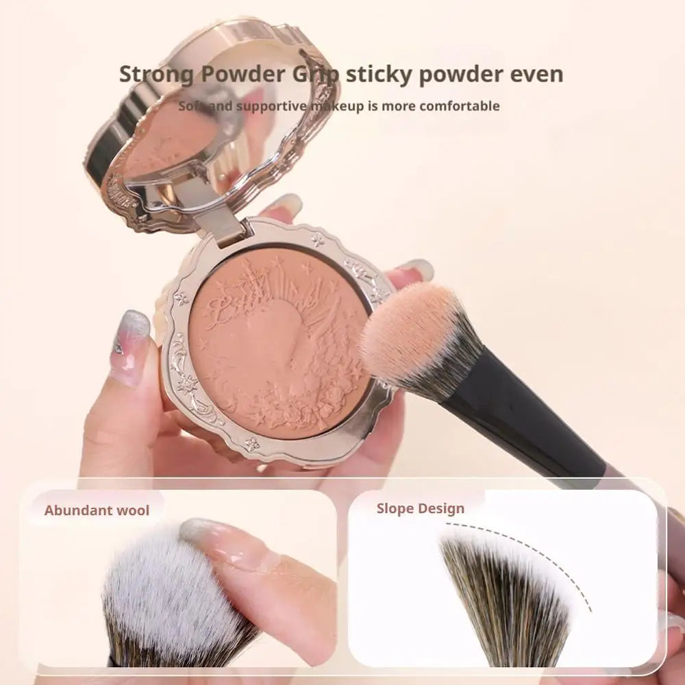Angled Powder Blush Brush – Soft Synthetic Makeup Brush Makeup Brush Oasis Select