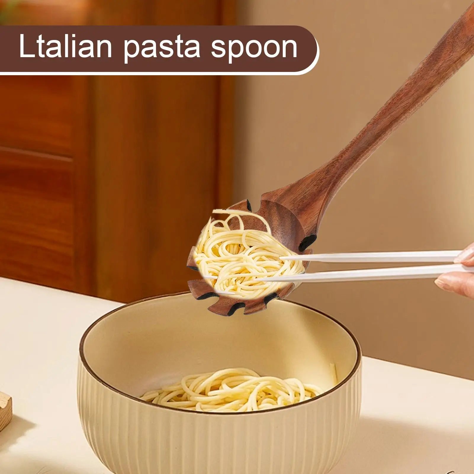 Pasta Fork Slotted Spoon Spaghetti Strainer Heat Resistant Noodle Spoon Server Noodle Serving Strainer Kitchen Cooking Tools Oasis Select