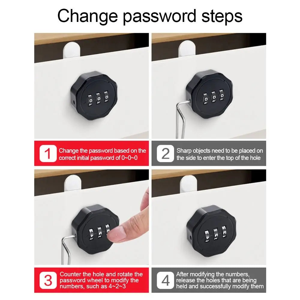 Cabinet Mailbox Password Locker 3 Digital Code Combination Lock Cupboard Drawer Password Locker Oasis Select