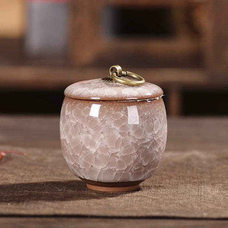 Ceramic Caddies Tea Container Coffee Canister Porcelain Tea Caddy Tea Storage Box Container Oasis Select Diamond White 6.3x7.3cm
