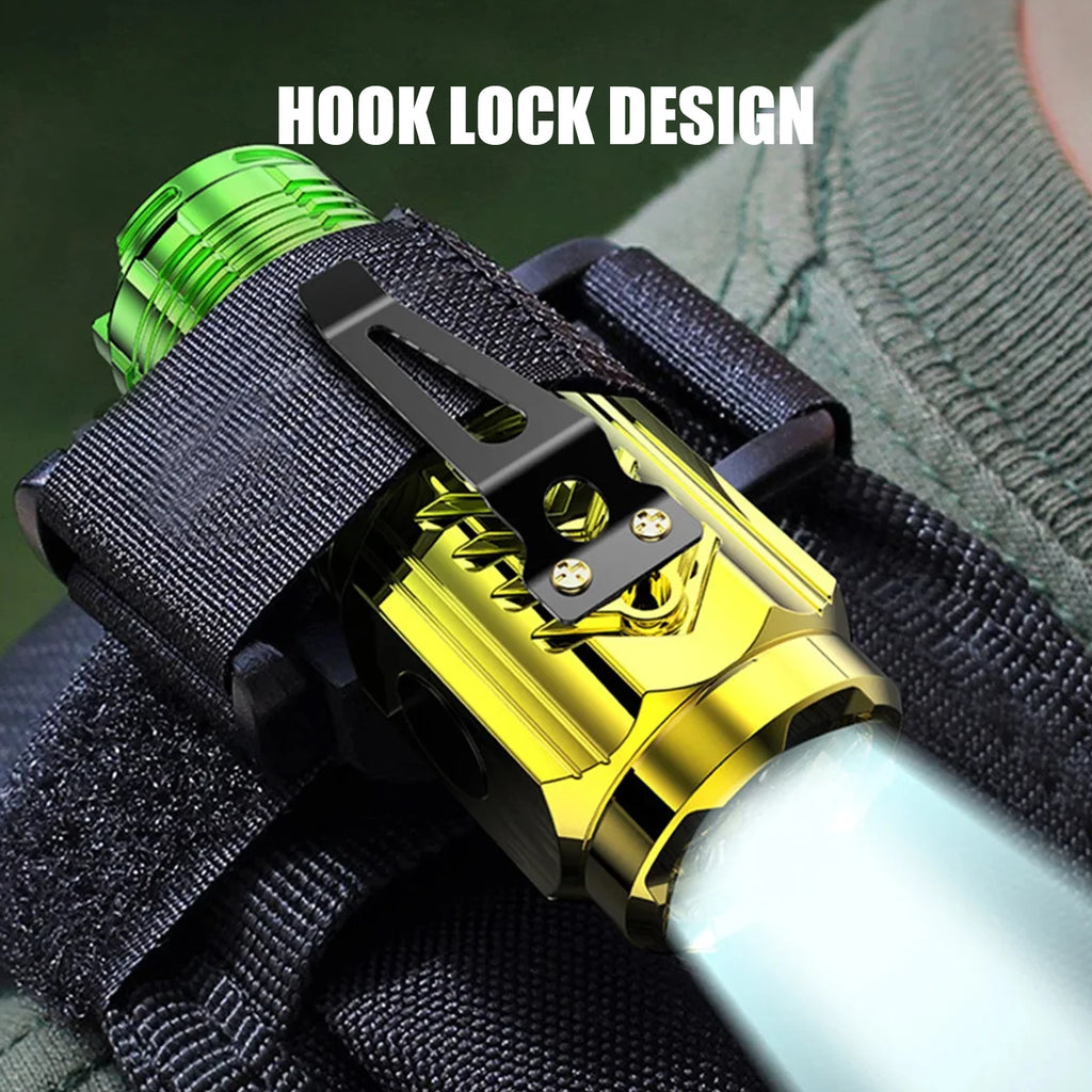 MINI High Power LED Flashlight Built-in Battery Rechargeable with Pen Clip Torch Outdoor Waterproof Camping Emergency Lantern Oasis Select