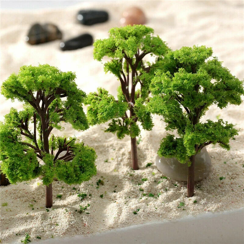 5/10 model trees 4-8CM railway scene dollhouse fairy garden scene building micro landscape mini landscape flower pot DIY Oasis Select