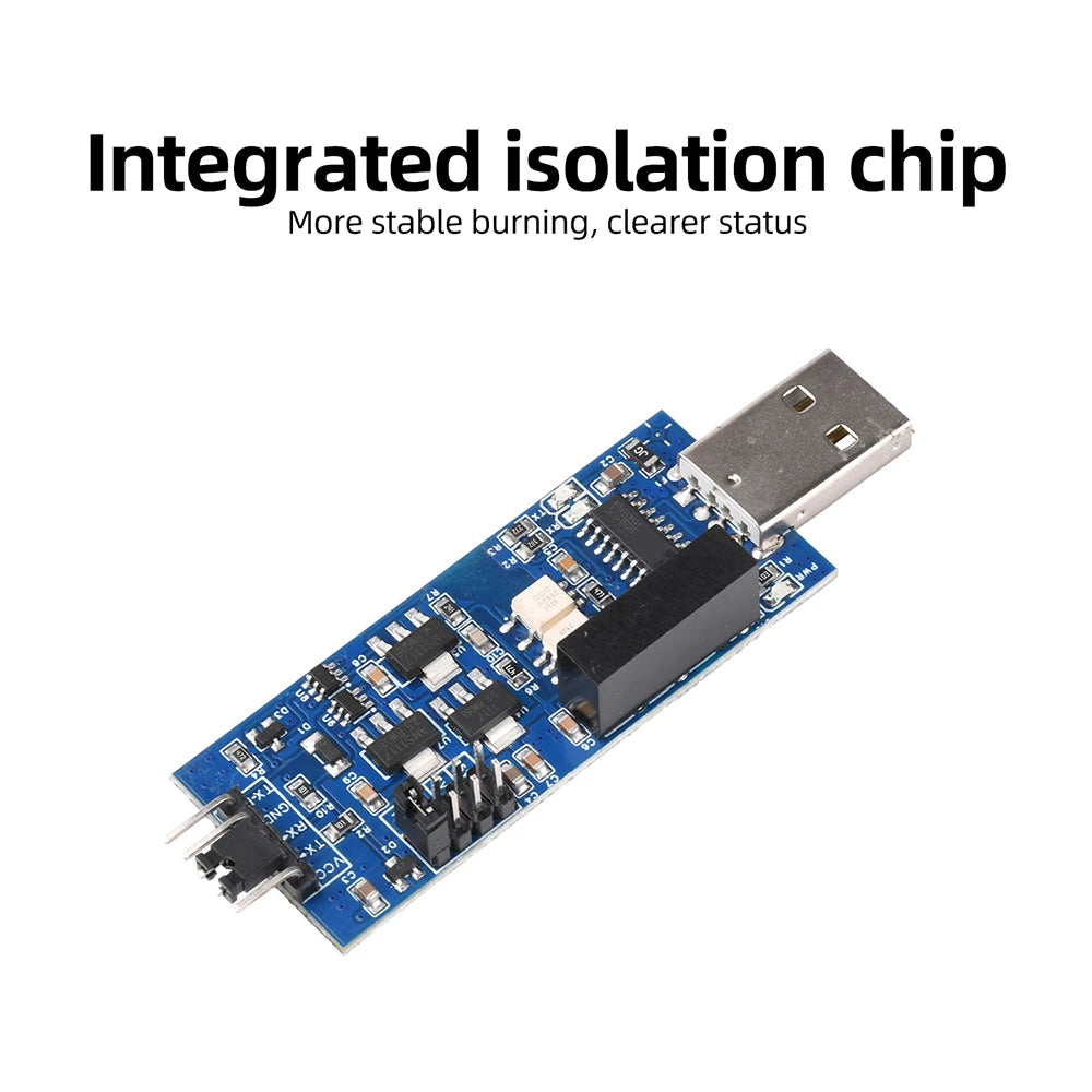 CH340 Opto-Isolated USB to TTL Serial Module 4-Level 5V/3.3V/2.5V/1.8V High Compatibility Stable Programming for Industrial Oasis Select