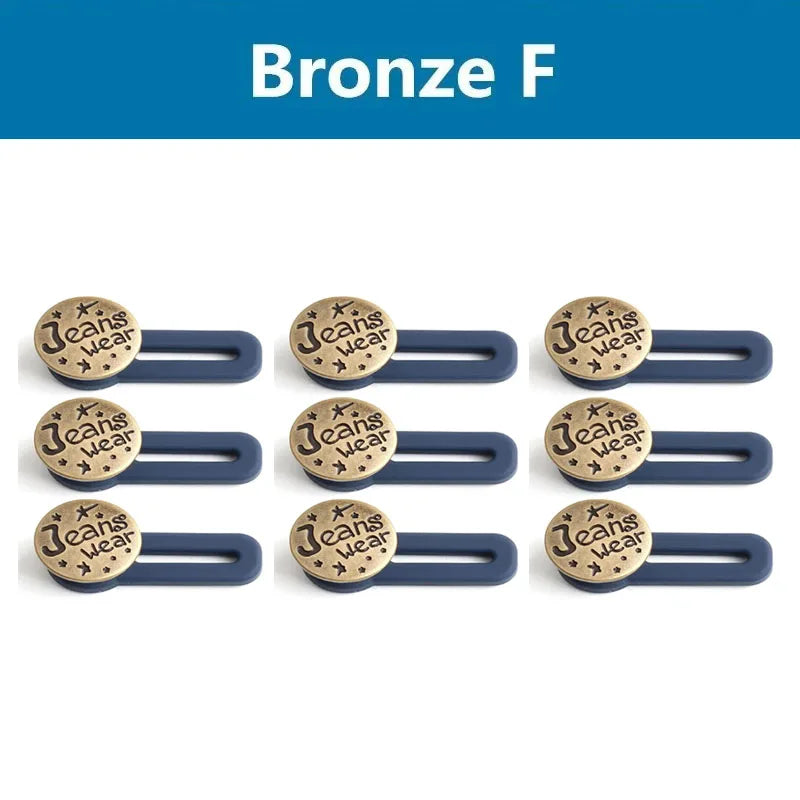 3/6/9pcs Jeans And Pants Button Extenders Universal Wait Expanander For Women And Men Instant Band Extension Solution Oasis Select 9pcs Bronze F