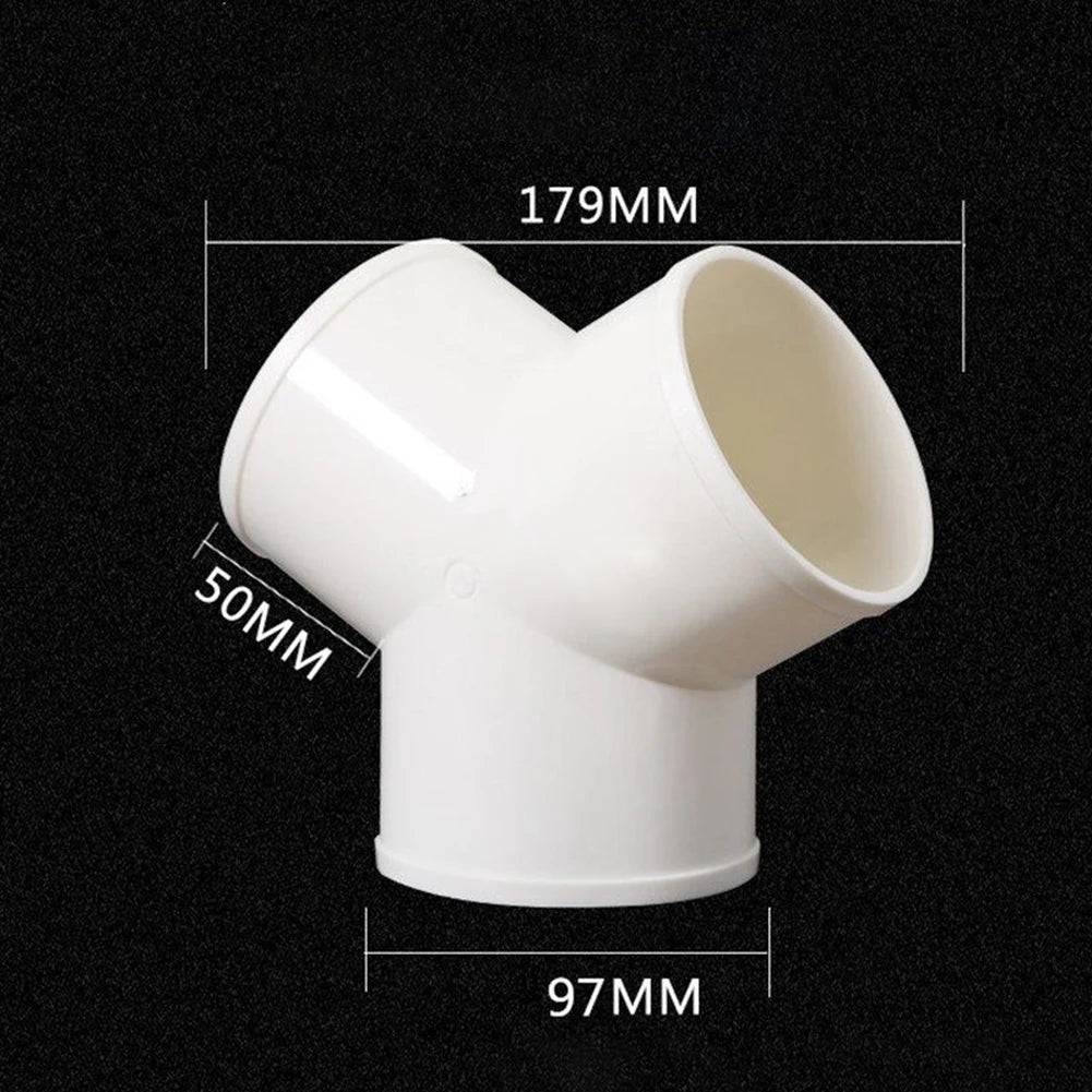 100mm T/Y Connector Duct Connector Quick Ventilation Tube Joint Coupler 3 Ways Splitter Pvc Extractor Fittings Oasis Select Y Shape 100mm