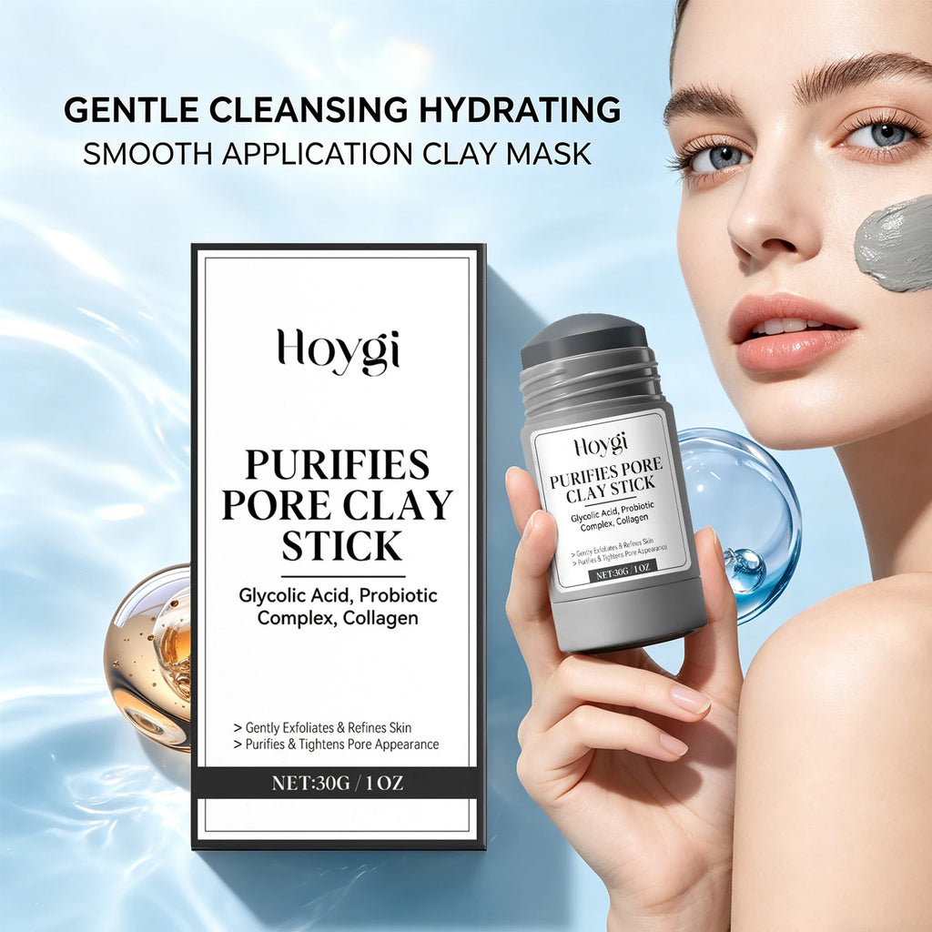 Pore Purifying Clay Mask Stick Blackhead Remover Pore Minimizing Deep Cleaning Brightening Skin Glycolic Acid Face Mask 30g Oasis Select