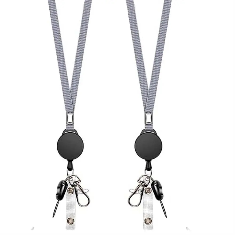 Neck Strap Key Chain Lanyard Card Holder Badge Reel Phone Key Ring ID Name Card Nurse Retractable Badge Holder Office Supplies Oasis Select