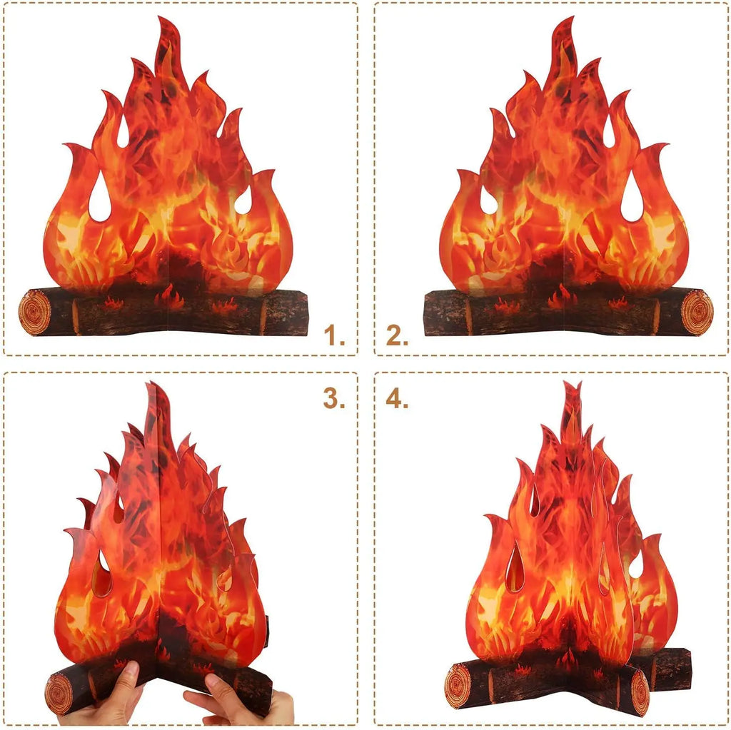2/4 PCS Fireplace Decor Rainforest Falls VBS Decorations Indoor Camping Bachelorette Parties Photo Props Classroom Events Oasis Select