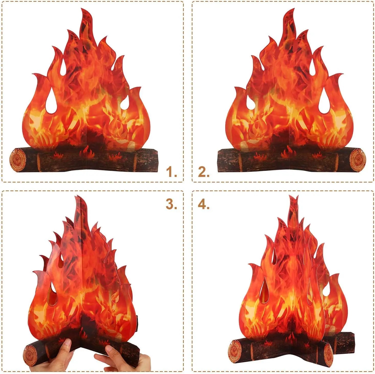2/4 PCS Fireplace Decor Rainforest Falls VBS Decorations Indoor Camping Bachelorette Parties Photo Props Classroom Events Oasis Select
