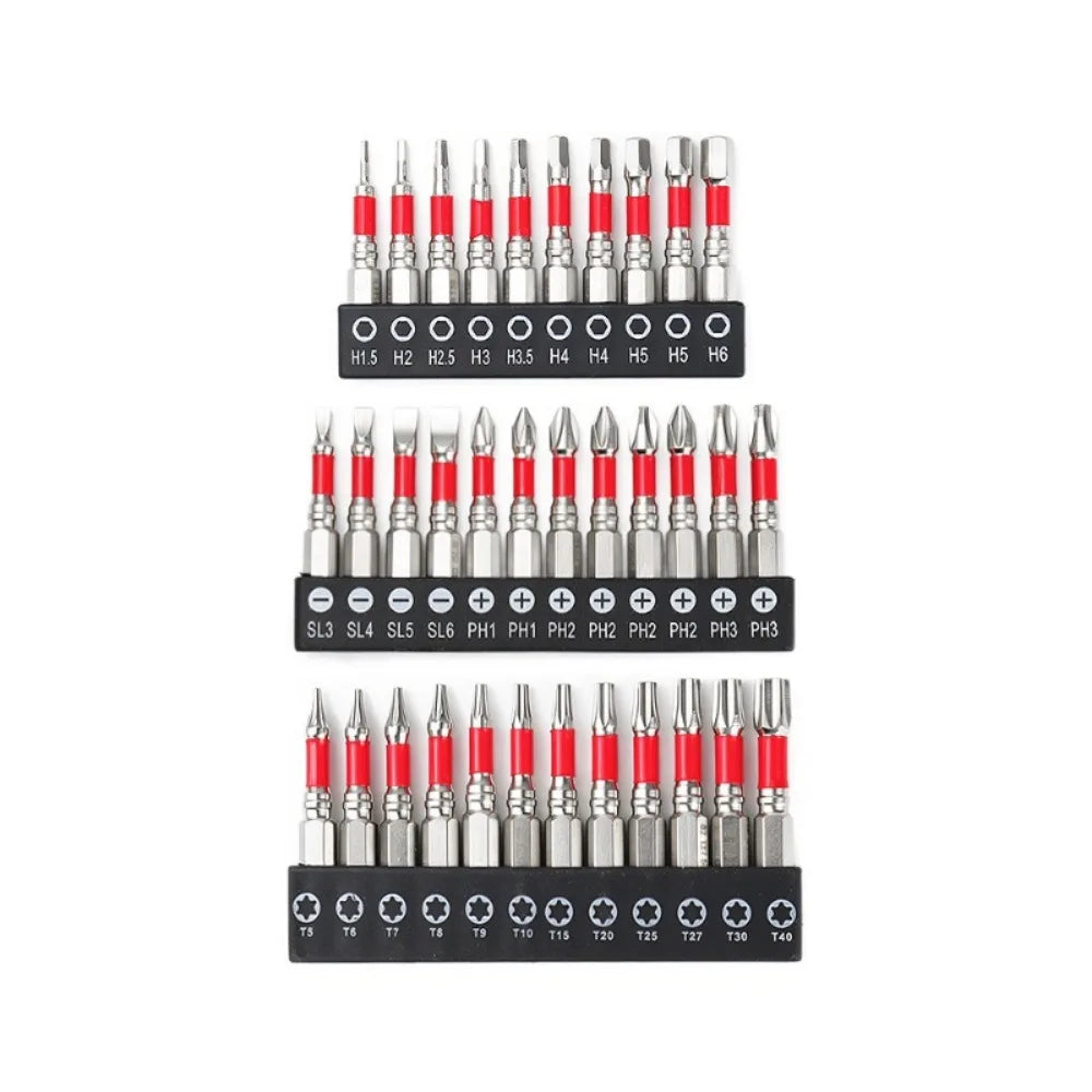 Magnetic Hex Screwdriver Bit Set S2 Steel 1/4" Impact Driver
