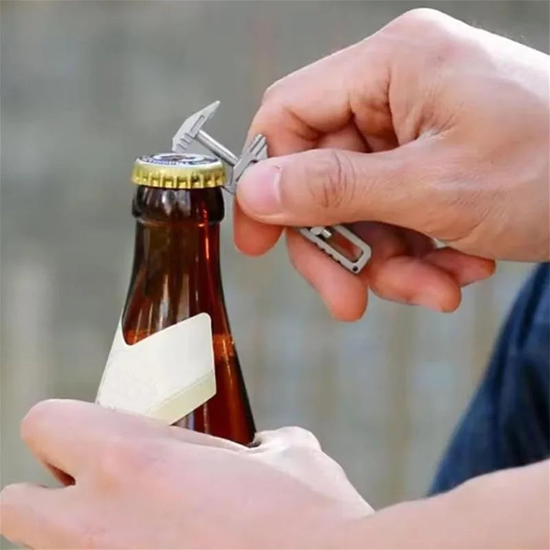 Bottle Opener Compact Titanium Alloy Mini Wrench Pocket Portable Multitool Tools For Outdoor Hiking Camping Outdoor Small Tools Oasis Select