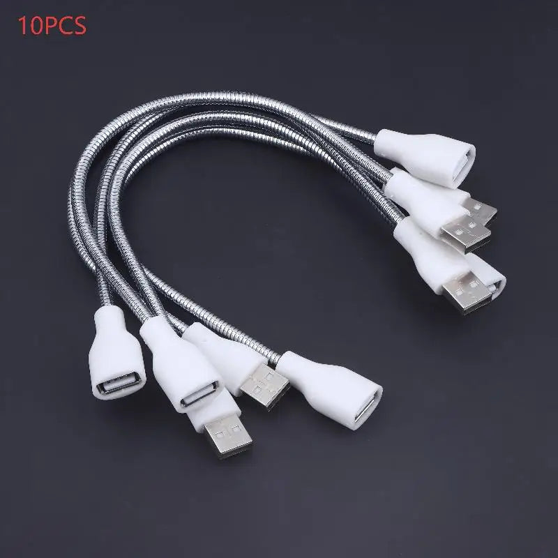 Flexible Metal USB Extension Cable for LED Lamps & Fans