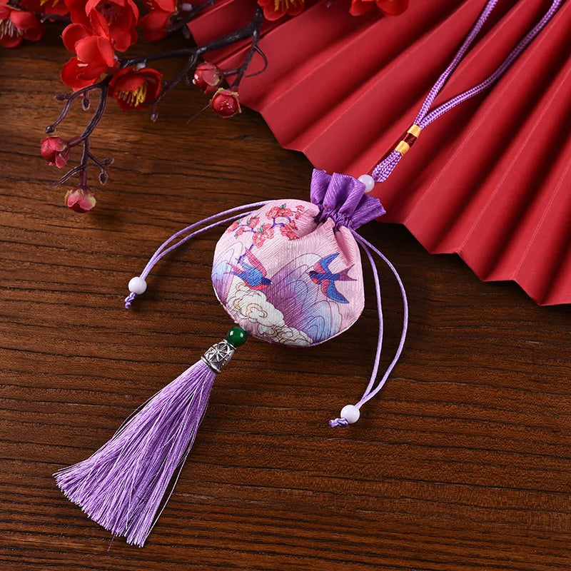 2025 New Year Retro Brocade Sachet Bag Chinese Pouch Pendant Carrying Ancient Style Small Salon Lucky Bags Empty Bags Oasis Select Purple Other