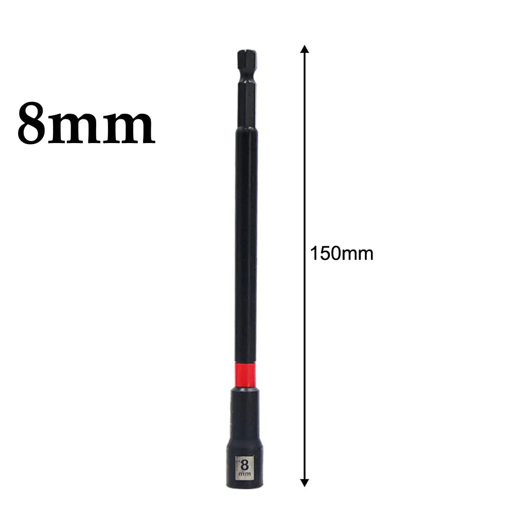 5PCS 6 Inch Magnetic Long Nut Driver 8-14mm For Impact Drill Long Shank Nut Driver Bits Hex Socket Adapter Oasis Select 8mm