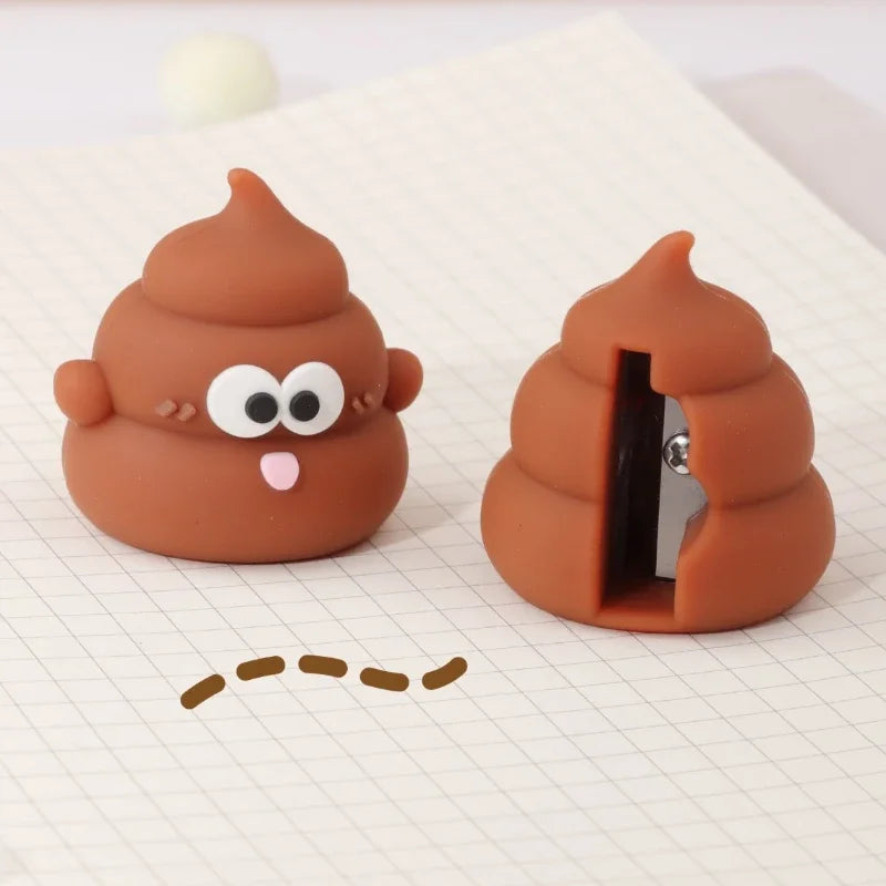 1pcs Creative Mini Cute Poop Pencil Sharpener for Elementary School Students Convenient Pencil Sharpener Children's Reward Gift Oasis Select